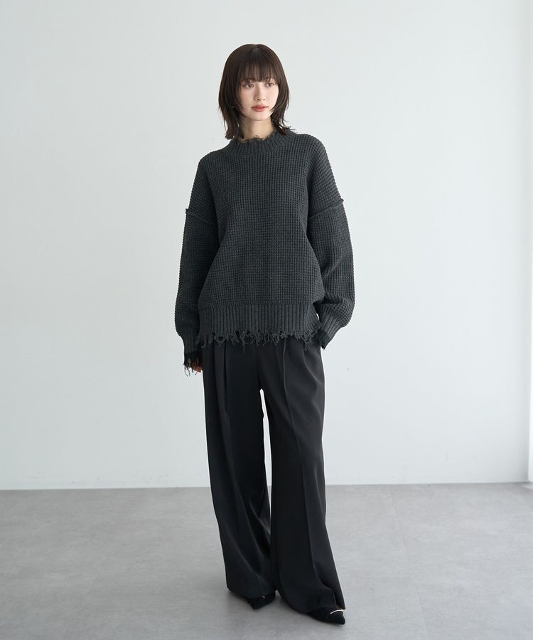 Editt by YECCA VECCA「ダメージルーズニット」|ニット・セーター|