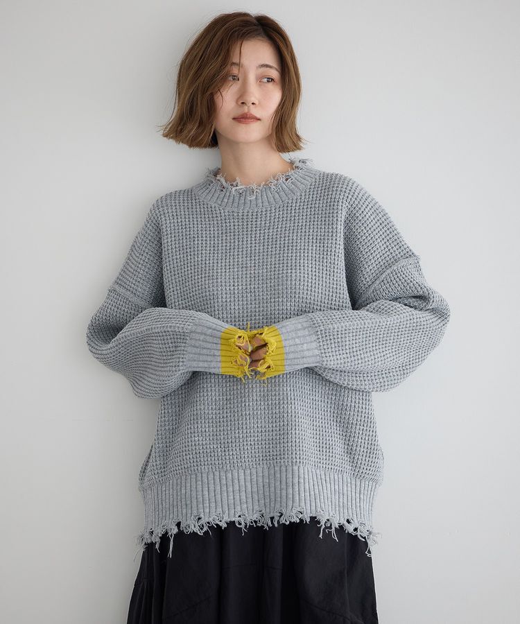 Editt by YECCA VECCA「ダメージルーズニット」|ニット・セーター|