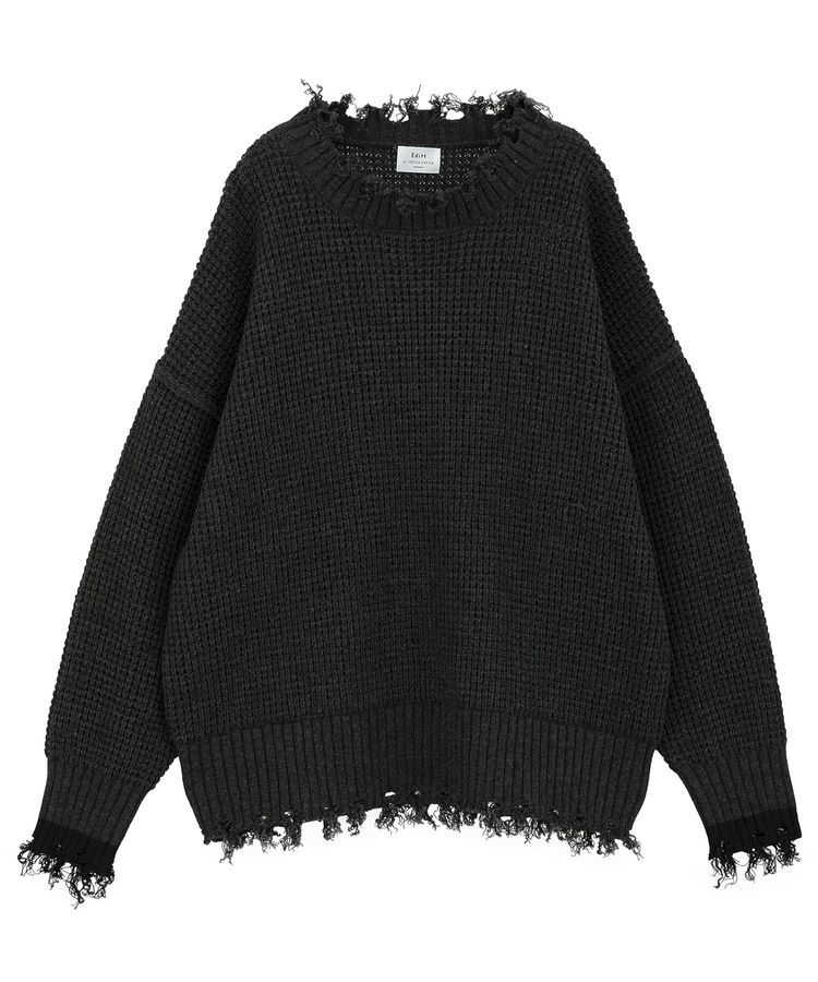 Editt by YECCA VECCA「ダメージルーズニット」|ニット・セーター|