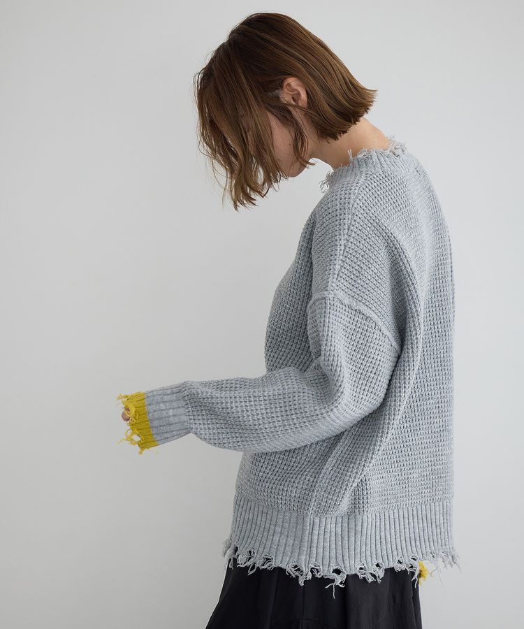 Editt by YECCA VECCA「ダメージルーズニット」|ニット・セーター|