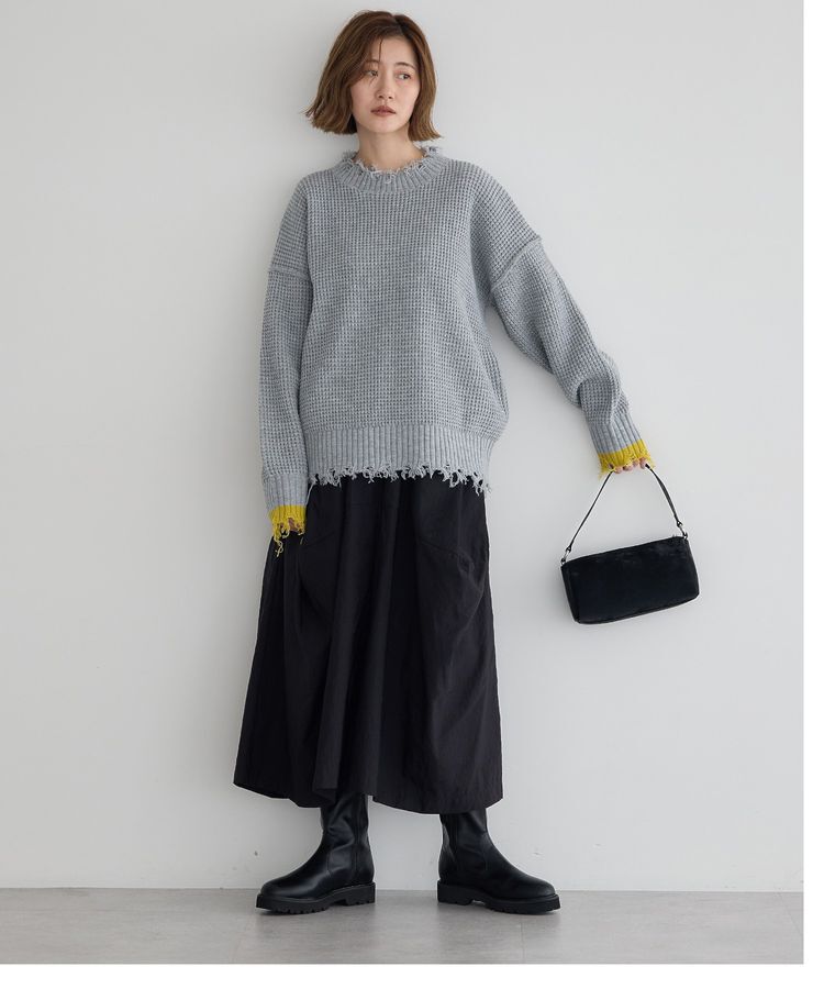 Editt by YECCA VECCA「ダメージルーズニット」|ニット・セーター|