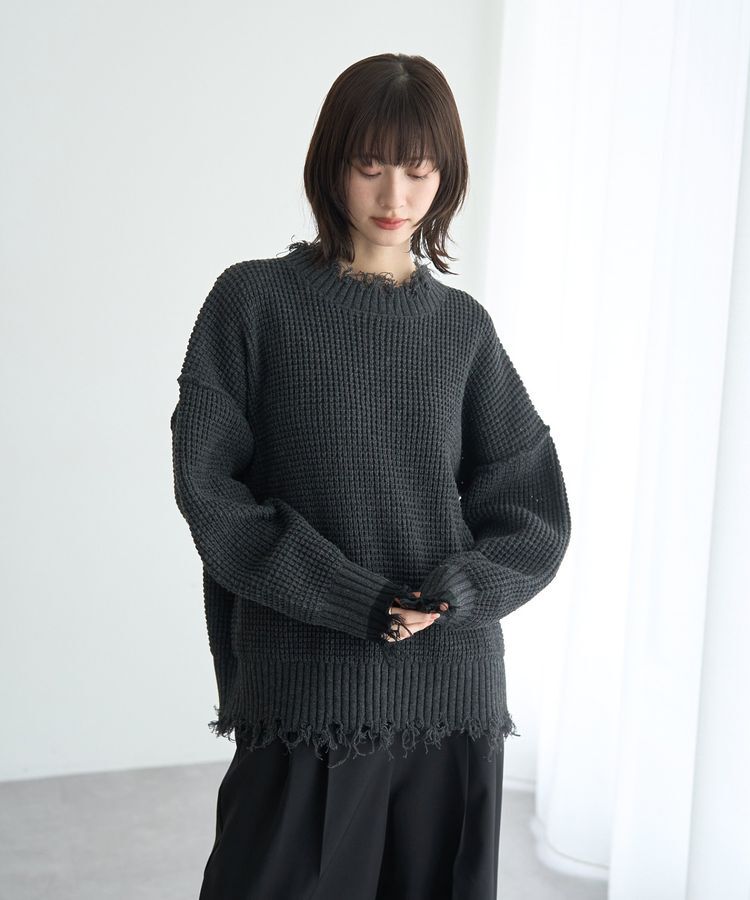 Editt by YECCA VECCA「ダメージルーズニット」|ニット・セーター|