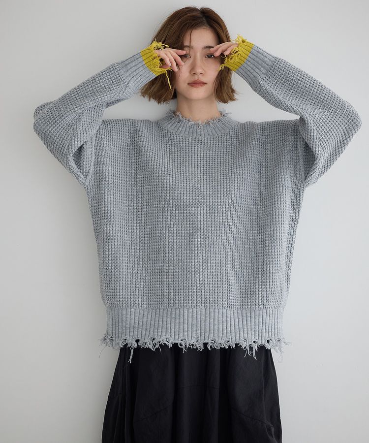 Editt by YECCA VECCA「ダメージルーズニット」|ニット・セーター|