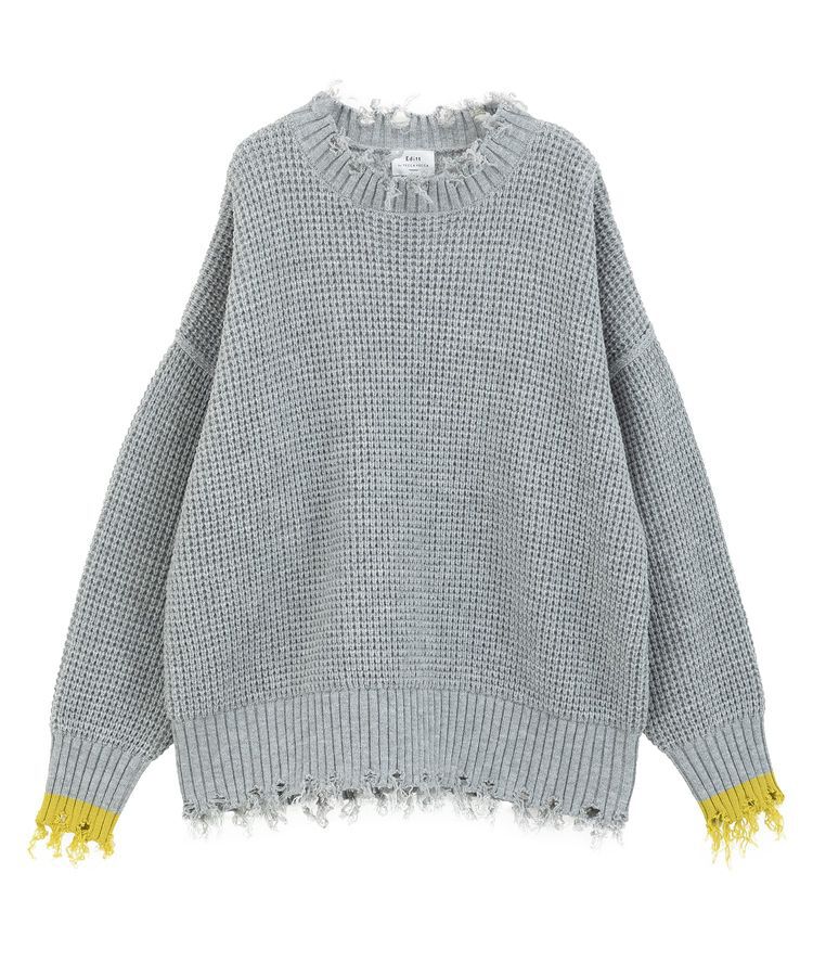 Editt by YECCA VECCA「ダメージルーズニット」|ニット・セーター|