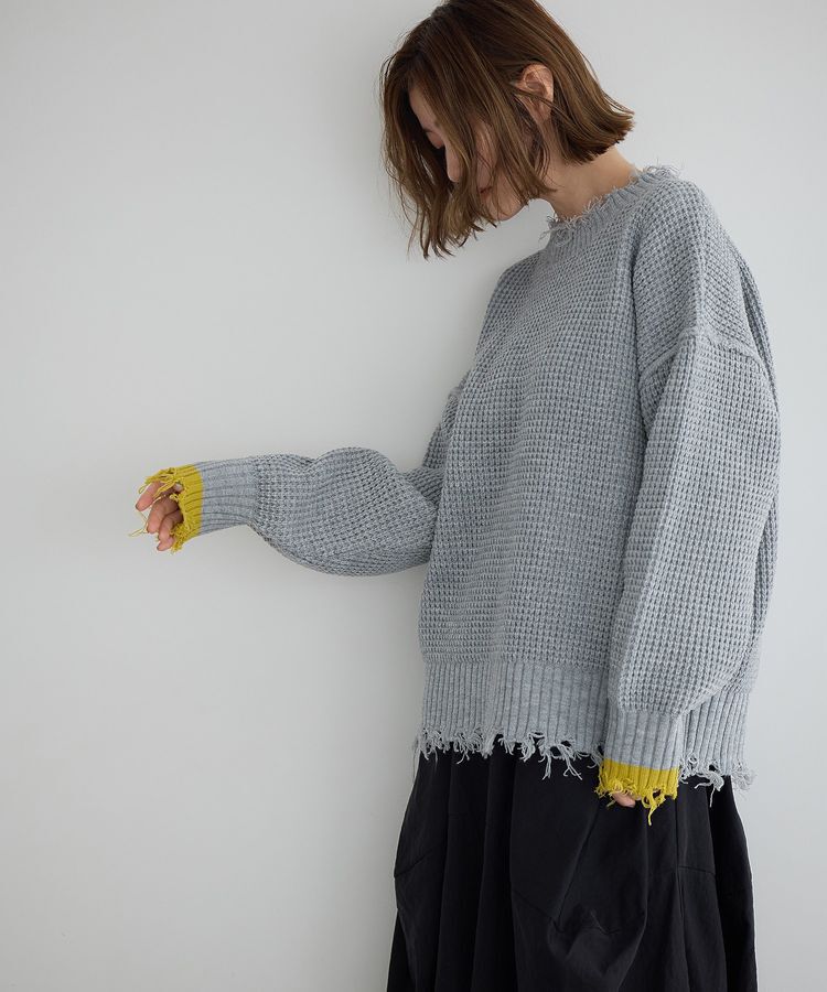 Editt by YECCA VECCA「ダメージルーズニット」|ニット・セーター|