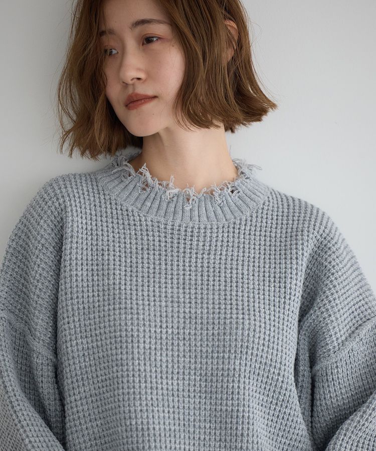 Editt by YECCA VECCA「ダメージルーズニット」|ニット・セーター|