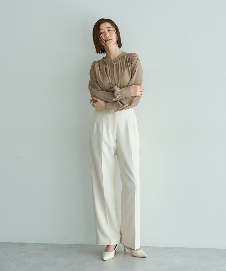 YECCA VECCA「ギャザーブラウス」|シャツ・ブラウス|