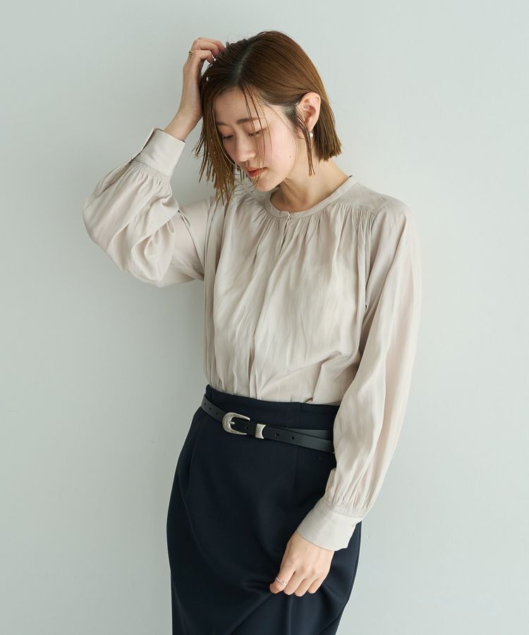 YECCA VECCA「ギャザーブラウス」|シャツ・ブラウス|
