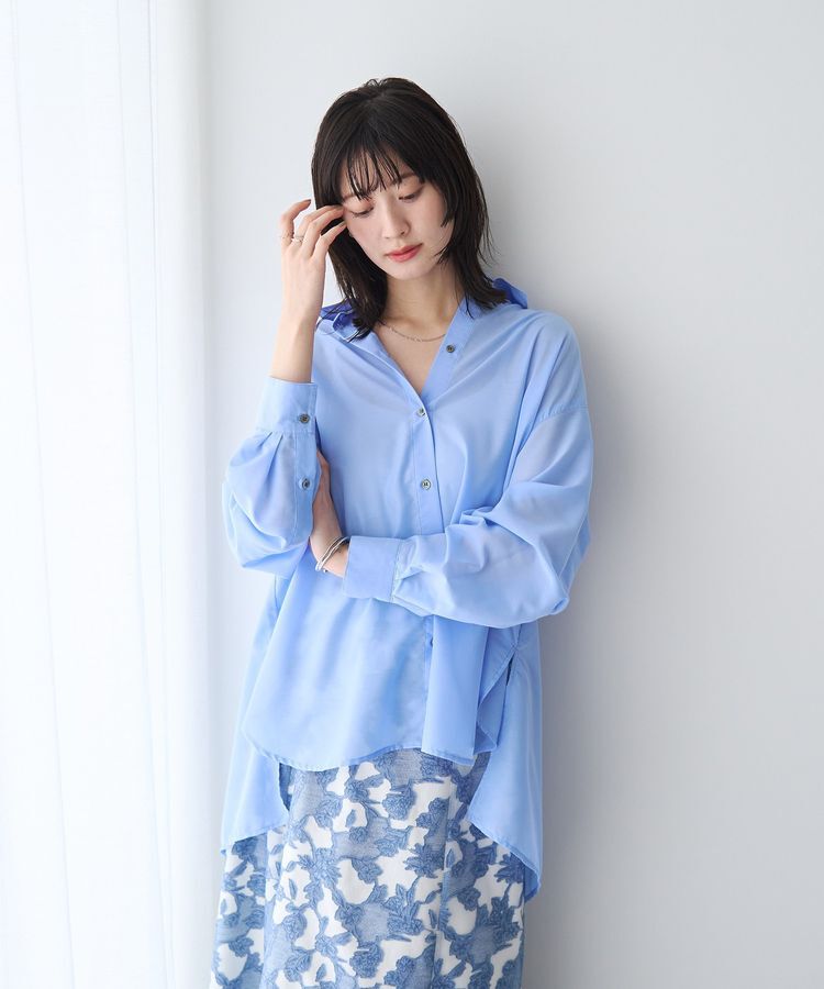 YECCA VECCA「バック釦シアーシャツ」|シャツ・ブラウス|