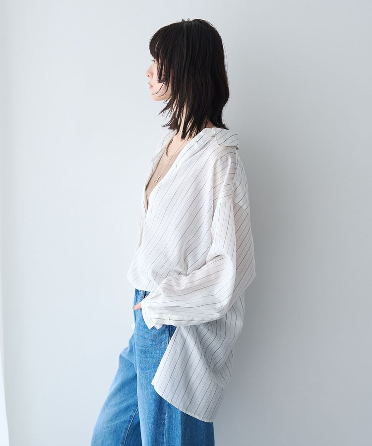 YECCA VECCA「バック釦シアーシャツ」|シャツ・ブラウス|