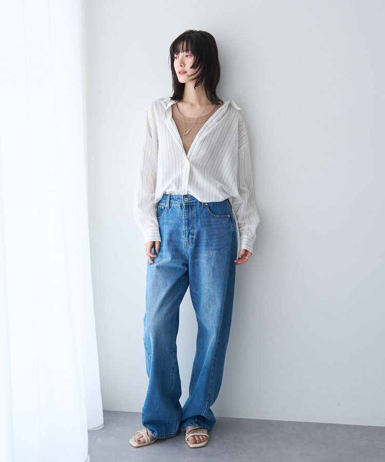 YECCA VECCA「バック釦シアーシャツ」|シャツ・ブラウス|