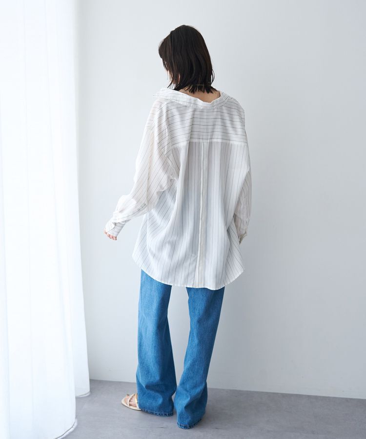 YECCA VECCA「バック釦シアーシャツ」|シャツ・ブラウス|