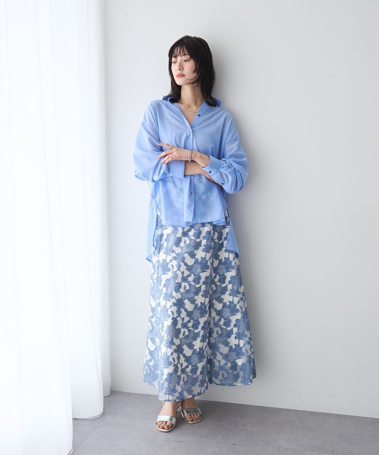 YECCA VECCA「バック釦シアーシャツ」|シャツ・ブラウス|