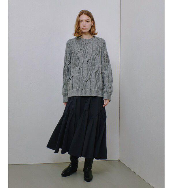 allureville「◇バイヤス切替ギャザースカート」|スカート|