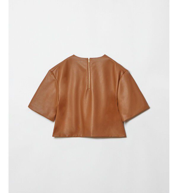 allureville「フェイクレザーTブラウス」|シャツ・ブラウス|