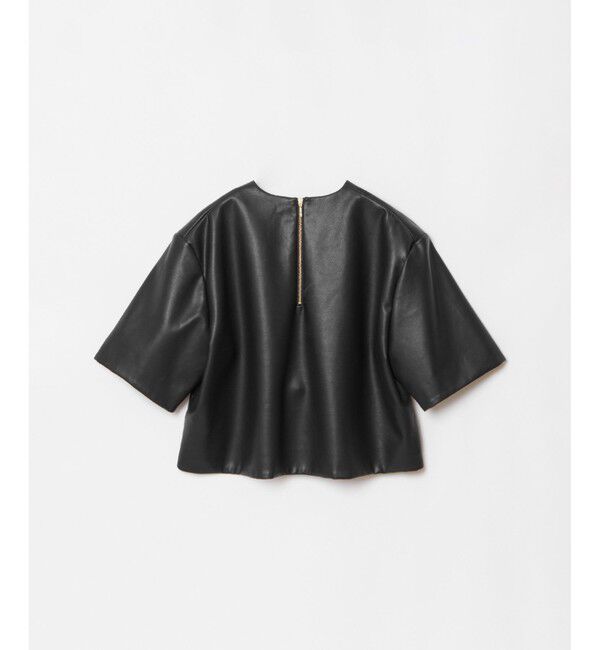 allureville「フェイクレザーTブラウス」|シャツ・ブラウス|