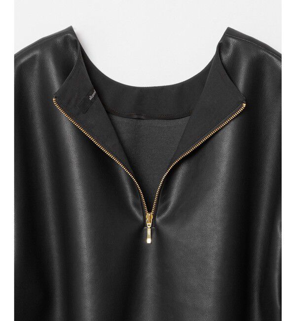 allureville「フェイクレザーTブラウス」|シャツ・ブラウス|