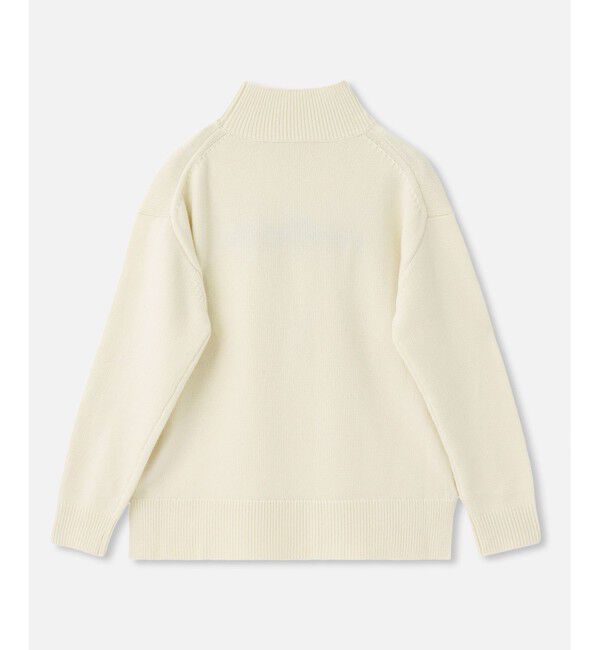 allureville「シャギーラメロゴインターシャプルオーバー」|ニット・セーター|