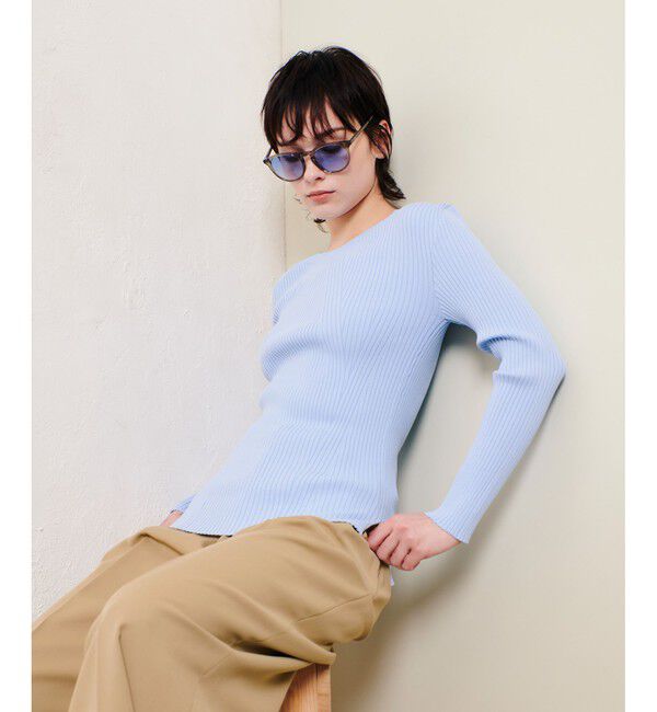 allureville「リブキリカエデザインプルオーバー」|ニット・セーター|