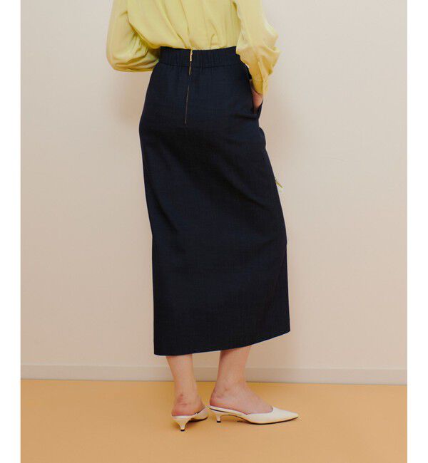 allureville「デニムライクスリットスカート」|タイト|