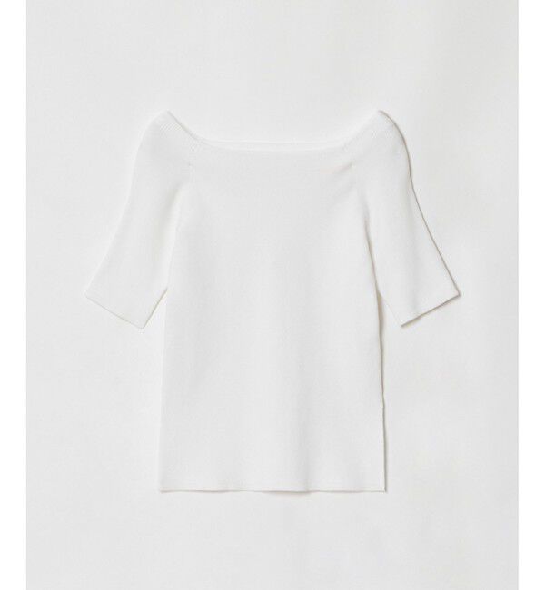 allureville「2WAY ネック5分袖プルオーバー」|ニット・セーター|