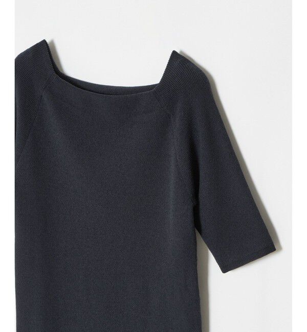 allureville「2WAY ネック5分袖プルオーバー」|ニット・セーター|