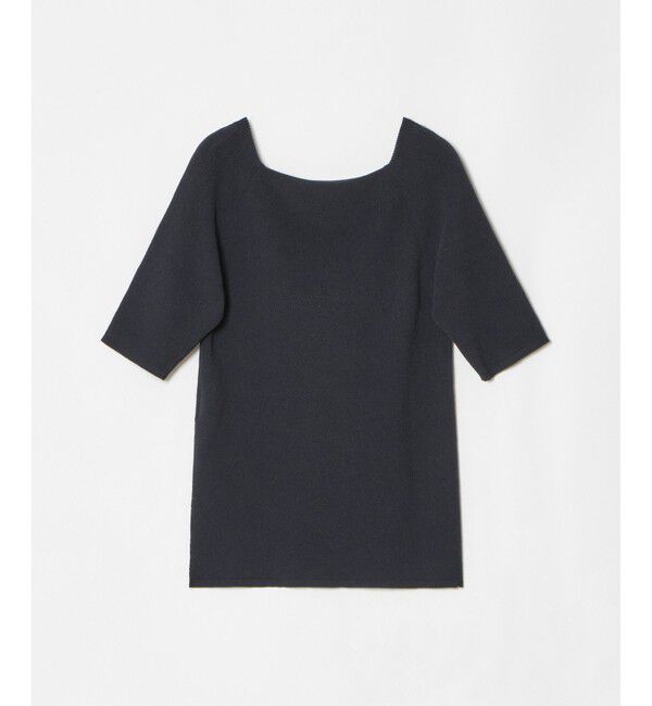 allureville「2WAY ネック5分袖プルオーバー」|ニット・セーター|