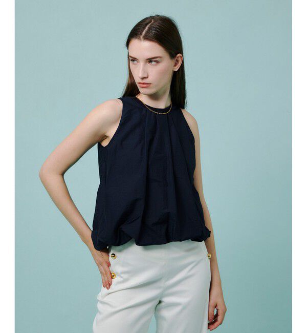 allureville「ライトタフタコンビバルーンプルオーバー」|Tシャツ・カットソー|ネイビー