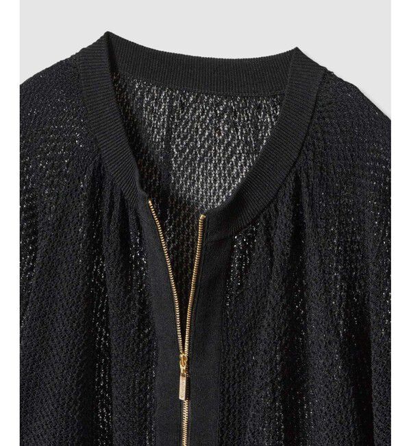 LOULOU WILLOUGHBY「【LOULOU WILLOUGHBY】柄編みニットブルゾン」|カーディガン|