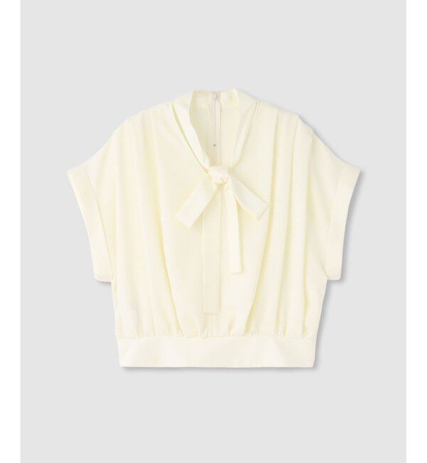 allureville「ボウタイタックフレンチスリーブブラウス」|シャツ・ブラウス|