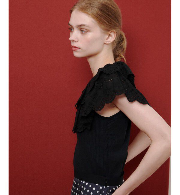 LOULOU WILLOUGHBY「【LOULOU WILLOUGHBY】レーススカラッププルオーバー」|Tシャツ・カットソー|