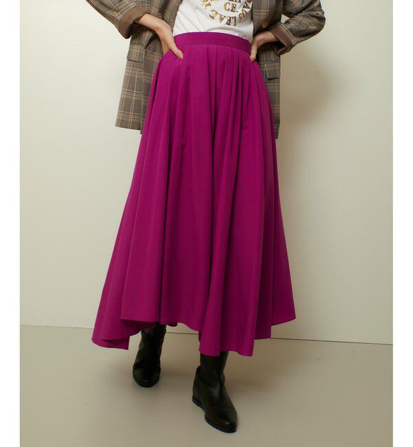 allureville「タイプライターイレギュラーヘムスカート」|スカート|