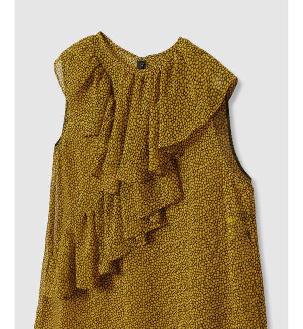 allureville「ルミナスプリントアシンメラッフルブラウス」|シャツ・ブラウス|