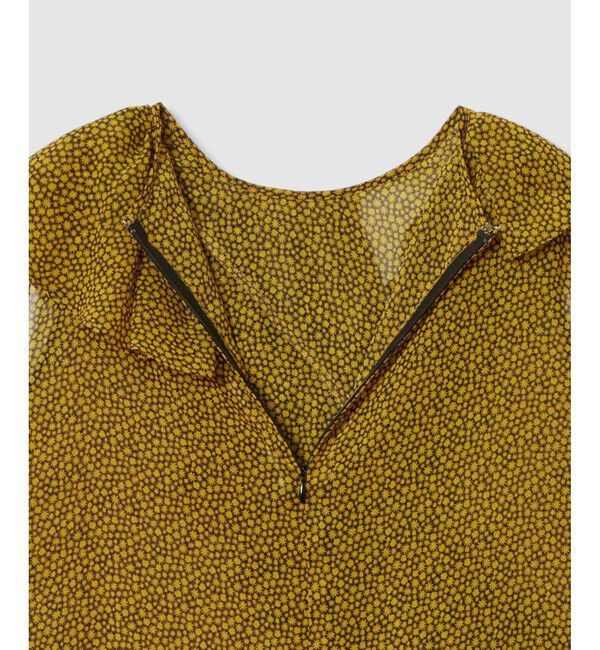 allureville「ルミナスプリントアシンメラッフルブラウス」|シャツ・ブラウス|