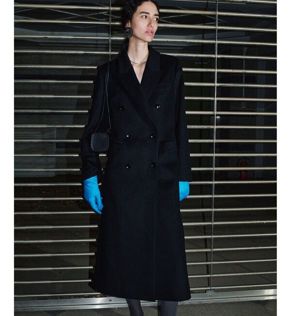 allureville「カシミヤ混ロングチェスターコート」|チェスターコート|ブラック