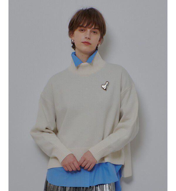 allureville「メリノウールオーバーサイズタートル」|ニット・セーター|オフホワイト
