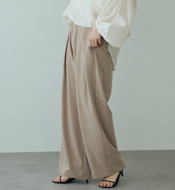  「【新色追加】ツータックウエストゴムストレッチパンツ」|その他|