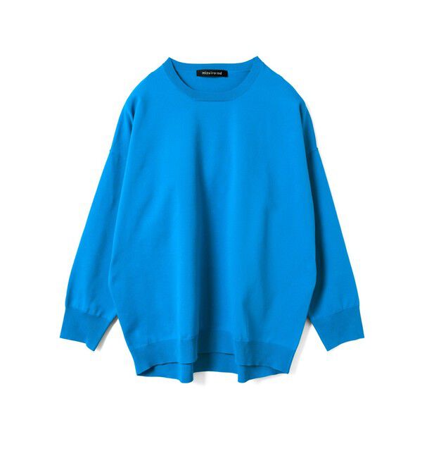 mizuiro ind「mizuiro ind クルーネックワイドプルオーバー」|ニット・セーター|ブルー