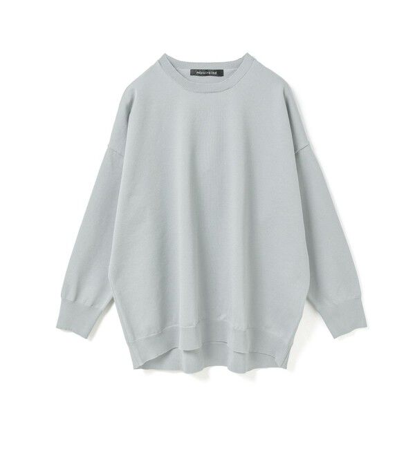 mizuiro ind「mizuiro ind クルーネックワイドプルオーバー」|ニット・セーター|ライトグレー