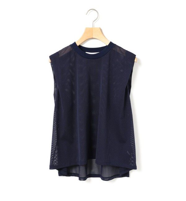 MARMARMAR「MARMARMAR メッシュノースリーブTシャツ」|Tシャツ・カットソー|ネイビー