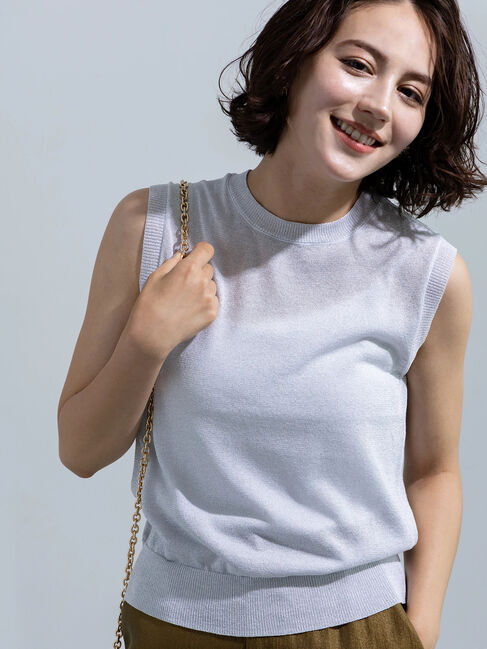 Te chichi「ラメノースリニット」|ニット・セーター|シルバー