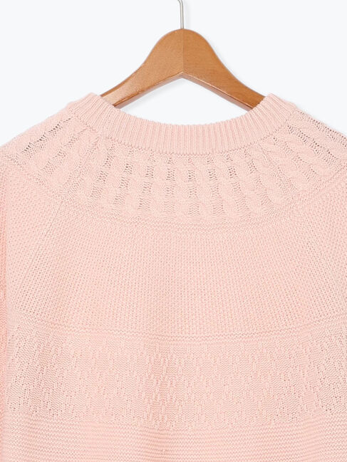 Lugnoncure「求心柄編みクルーネックニット」|ニット・セーター|