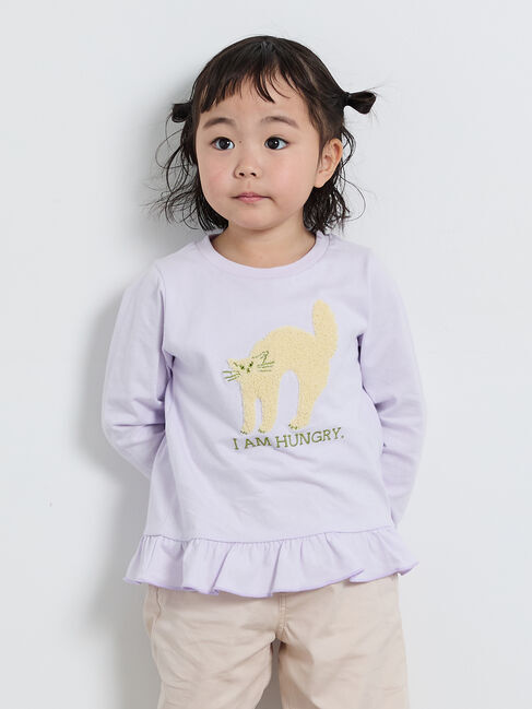 Samansa Mos2 Lagom「ネコさがら刺繍ロンT」|Tシャツ・カットソー|