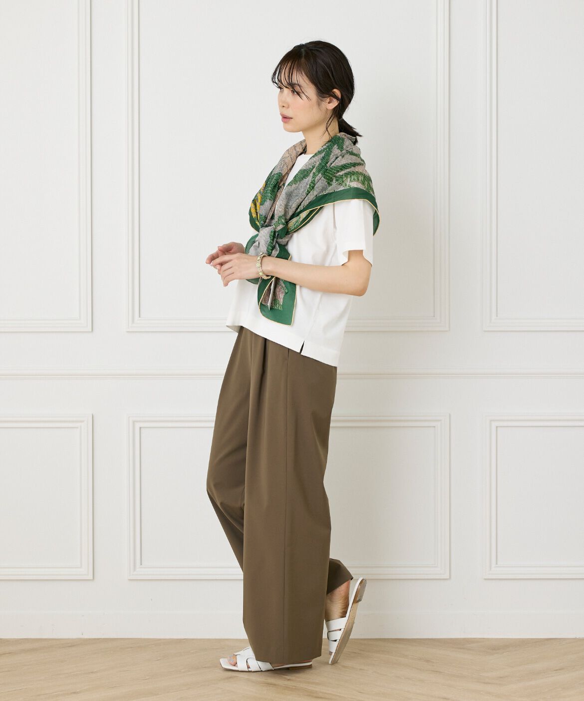 INED「《WEB限定》Tシャツ風プルオーバーサマーニット」|ニット・セーター|