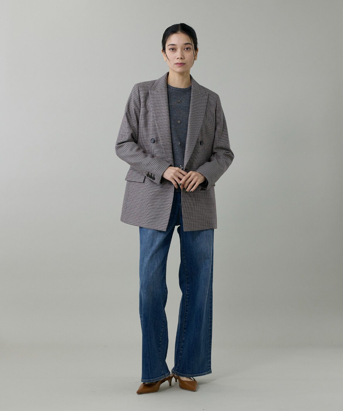 INED「《大きいサイズ》定番ダブルブレストジャケット」|その他|