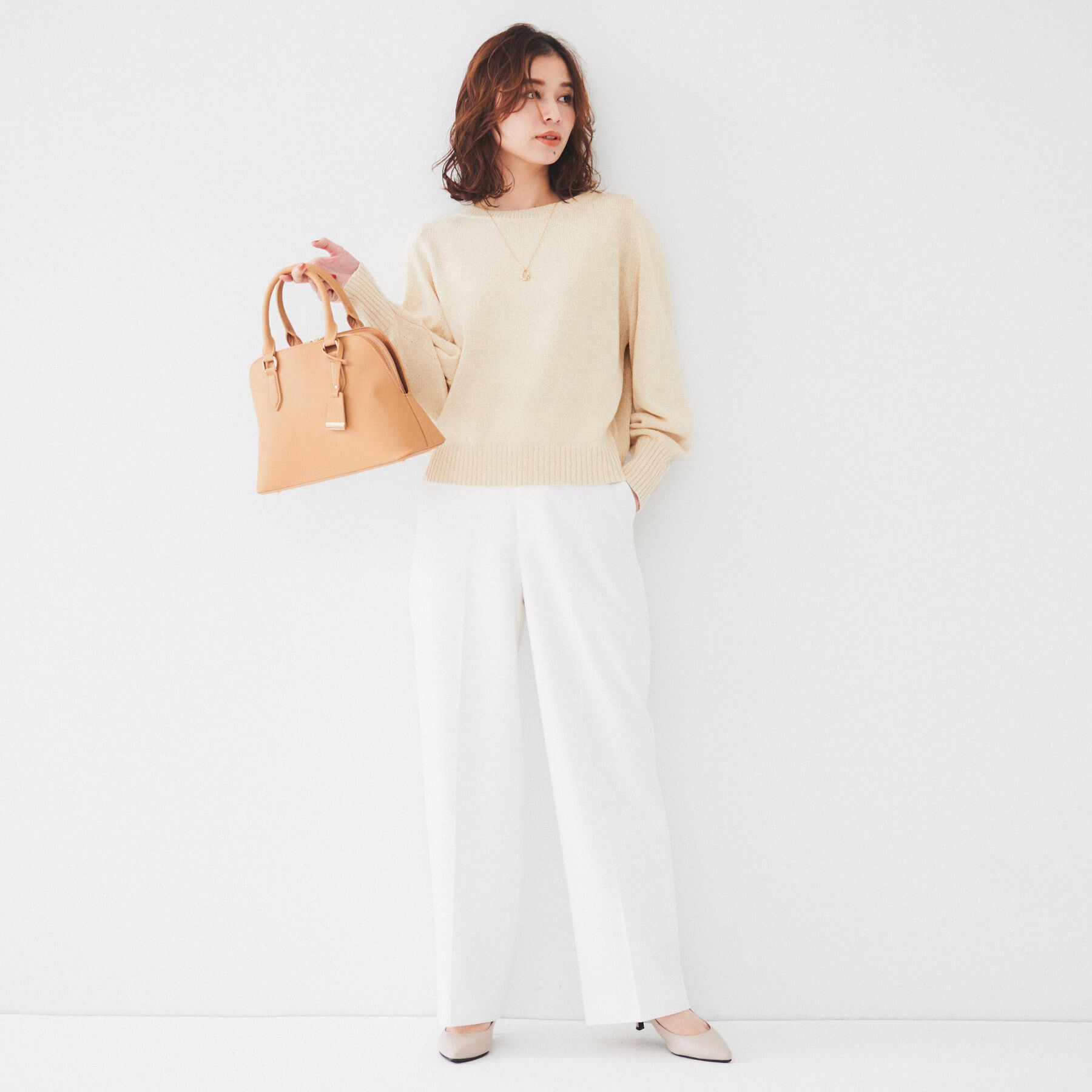 UNTITLED「【アンサンブル可能/ラメ調】シャイニーセミラグランプルオーバーニット」|ニット・セーター|