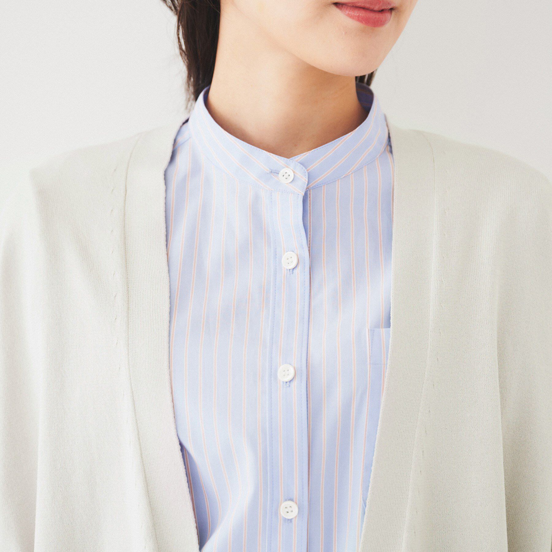 UNTITLED「ボタンレスニットカーディガン」|カーディガン|