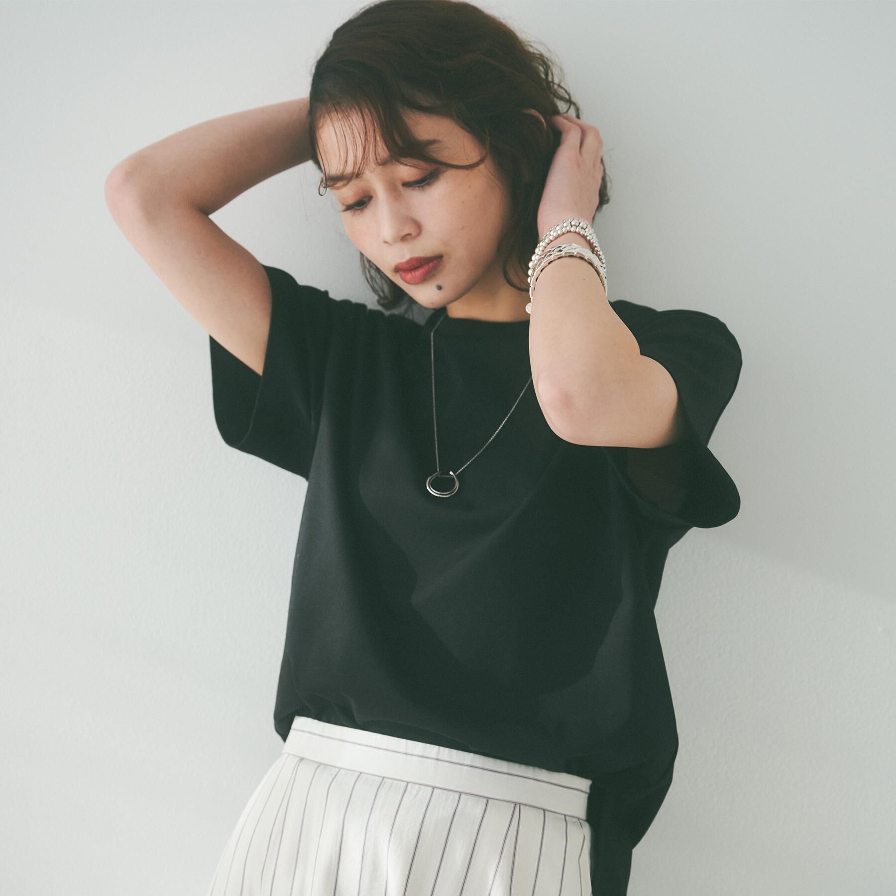 UNTITLED「【ベーシック/インナーにも/手洗い可】クルーネックプルオーバー」|Tシャツ・カットソー|