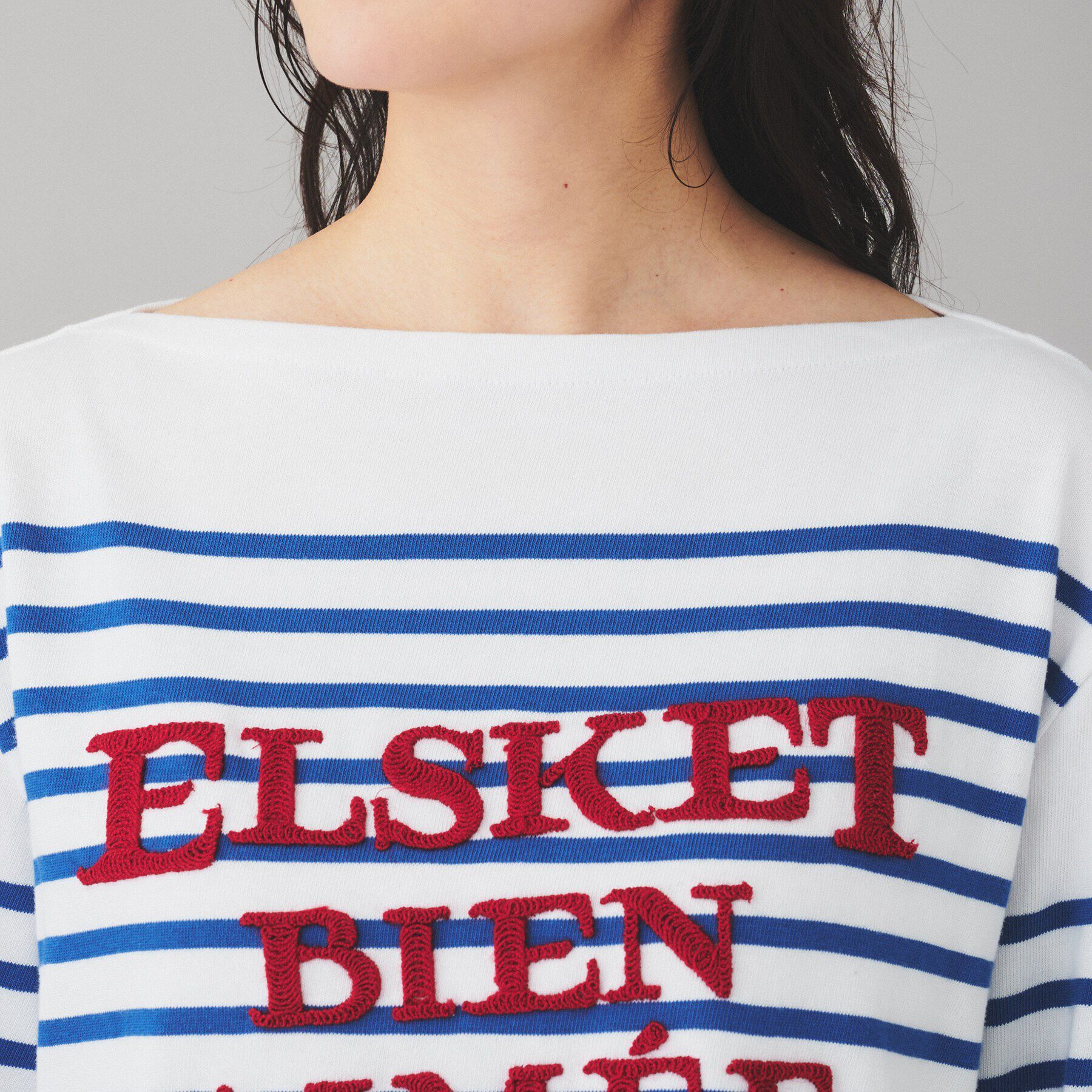 UNTITLED「【BLANC basque】バスクボーダー&times;刺繍プルオーバー」|Tシャツ・カットソー|