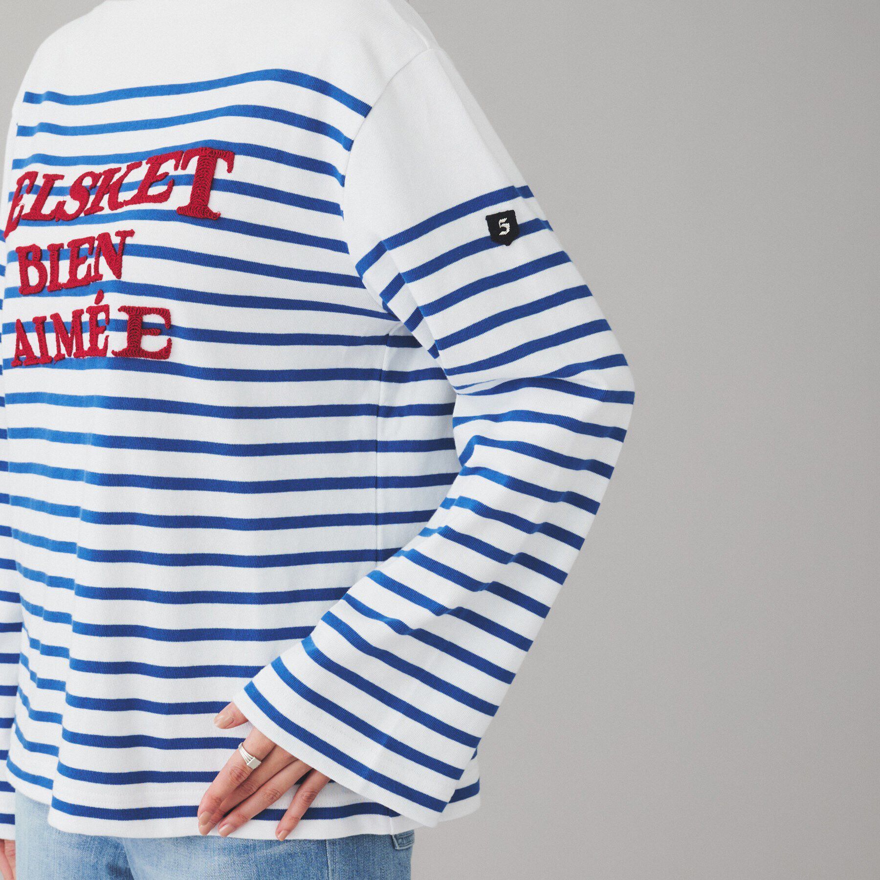 UNTITLED「【BLANC basque】バスクボーダー&times;刺繍プルオーバー」|Tシャツ・カットソー|